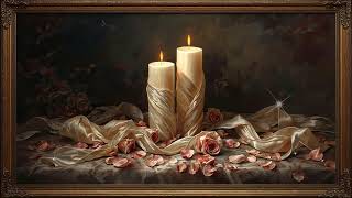 Valentine’s TV Frame TV Art 4K | Vintage Candlelight Roses Painting Valentine Screensaver screenshot 4