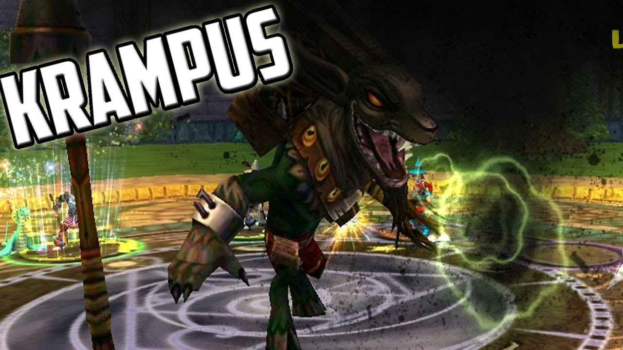 Wizard101 Krampus Loremaster dropped spell YouTube