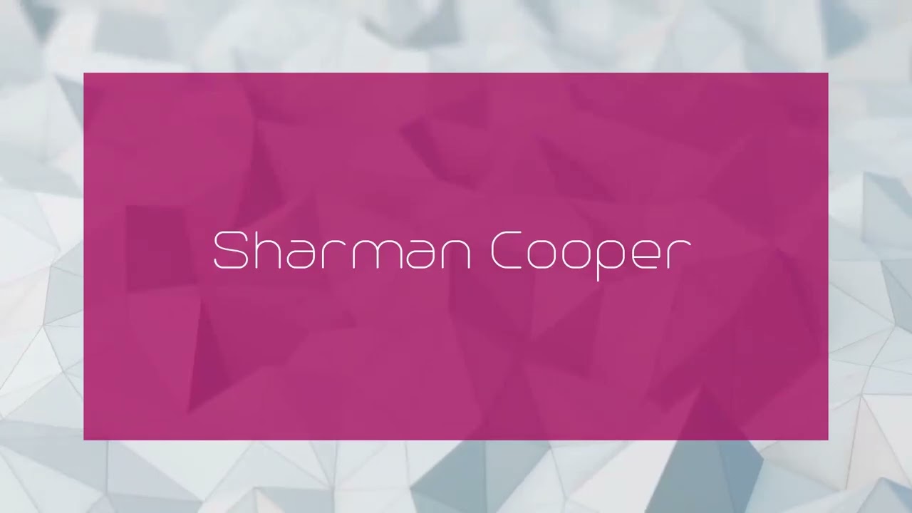 Sharman Cooper - appearance