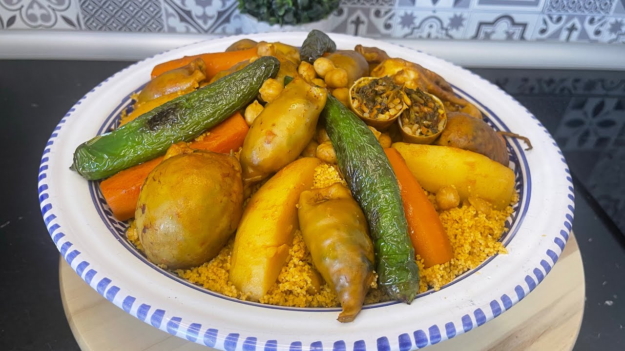 Couscous tunisien au calamar farci👌كسكسي تونسي بالكلمار المحشي طريقة سهلة جدًا#new #recipe #video❤️