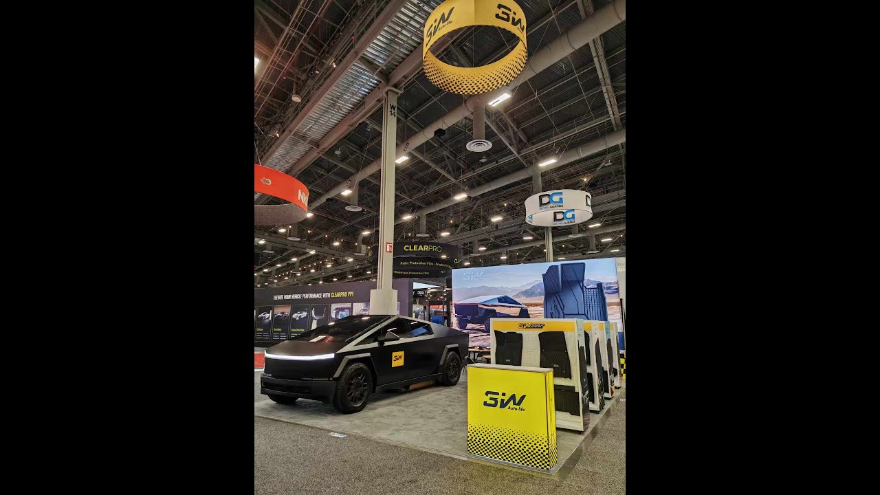 3W TPE All Weather Car Floor Mats Trunk Mats For Tesla Cyber truck in Sema2024