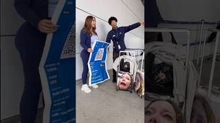 I give Ruby a giant boarding pass to see her reaction 🤣