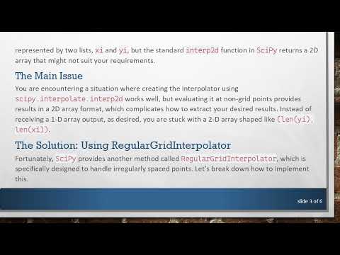 Solving the Python 2D Interpolation Challenge with SciPy