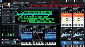 LMMS - Bit Invader 👾️ Space Guitar 🎸️ & Plucked Wah 🐧️ 😎️ 🎶️ 💻️