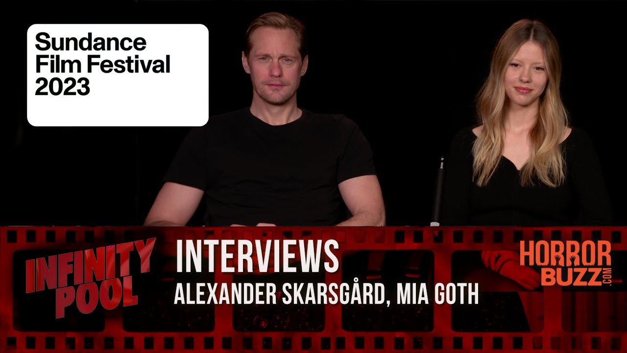 Alexander Skarsgård & Mia Goth INTERVIEW - Infinity Pool (2023)