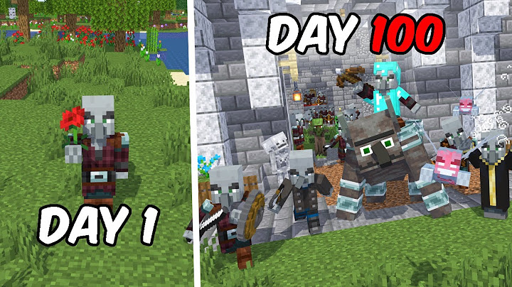 Aku bertahan selama 100 hari di minecraft jadi pillager