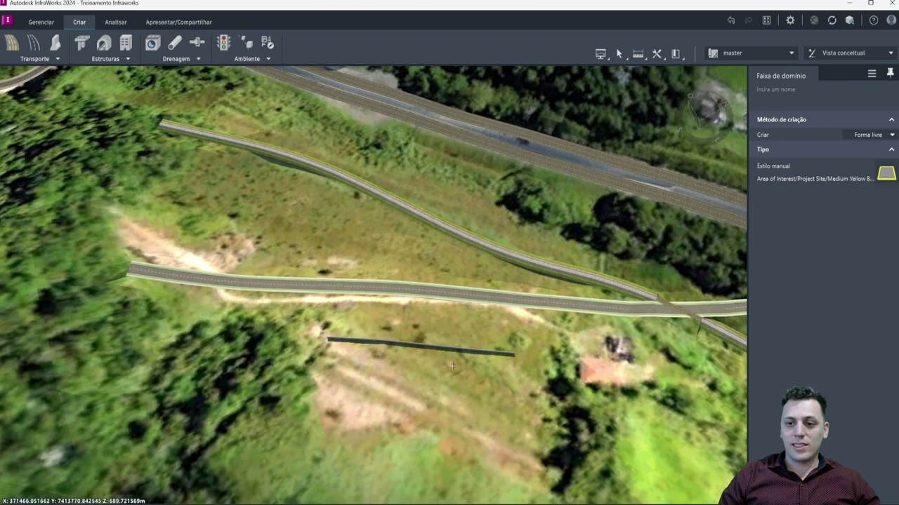 3.3-Criando Faixa de Dominío no Infraworks