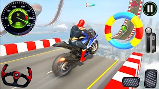 Impossible Bike Stunt Driving🤯 -Super Hero Dirt Bike Racing Simulator -Android Gameplay. screenshot 3