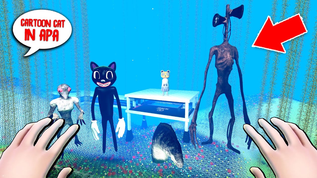 CARTOON Cat SUB APA la ora 3 Dimineata !