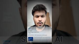 Sap gen ai certificate new format #sap #saplearning #sapcommunity #sapcareer #sapbtp