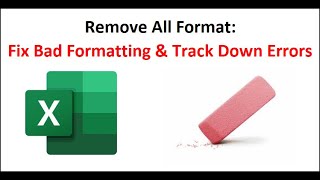 Remove All Excel Format to Help Fix Reports and Data Errors. Excel Magic Trick 1814 #Shorts