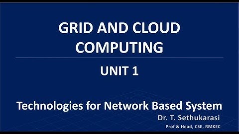 Technologies for Network Based Systems - Grid and Cloud Computing