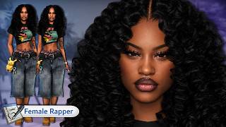 FEMALE RAPPER 🎤🌟   CC Folder & Sims Download | Sims 4 CAS