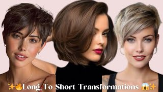 Must Watch Long To Short Hair Transformations | Watch Her Enter Her Short Hair Era