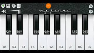 Teri meri meri Teri song piano screenshot 2