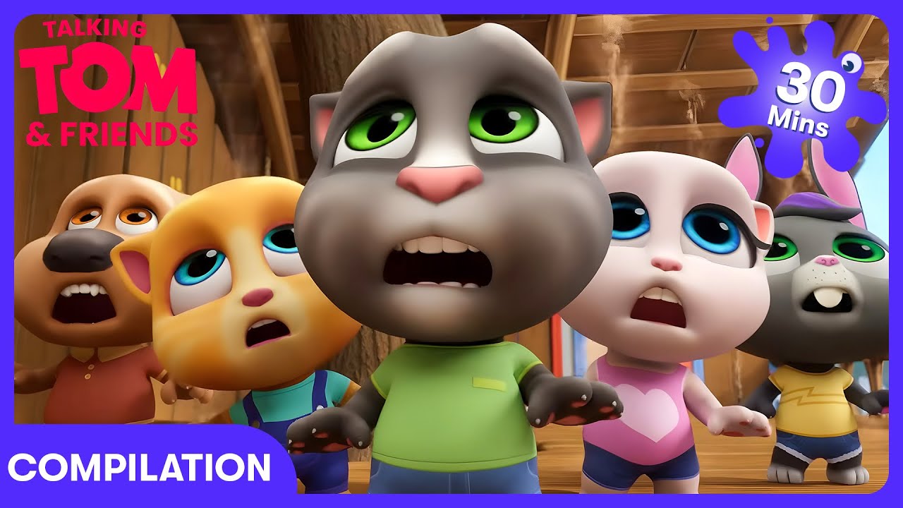 Talking Tom - Pembangunan Rumah Pohon Mega yang Gagal! 🏠🏠 | WildBrain Anak-Anak