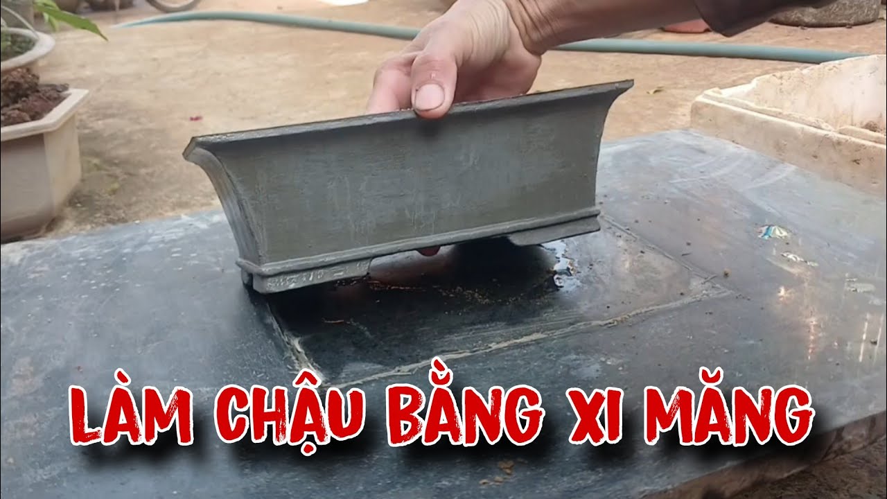 LÀM CHẬU BẰNG XI MĂNG, LÀM CHẬU TRỒNG CÂY BẰNG XI MĂNG 