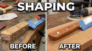 Ron Hock 8” Kitchen Knife Kit Assembly - Part 4: Shaping The Handle