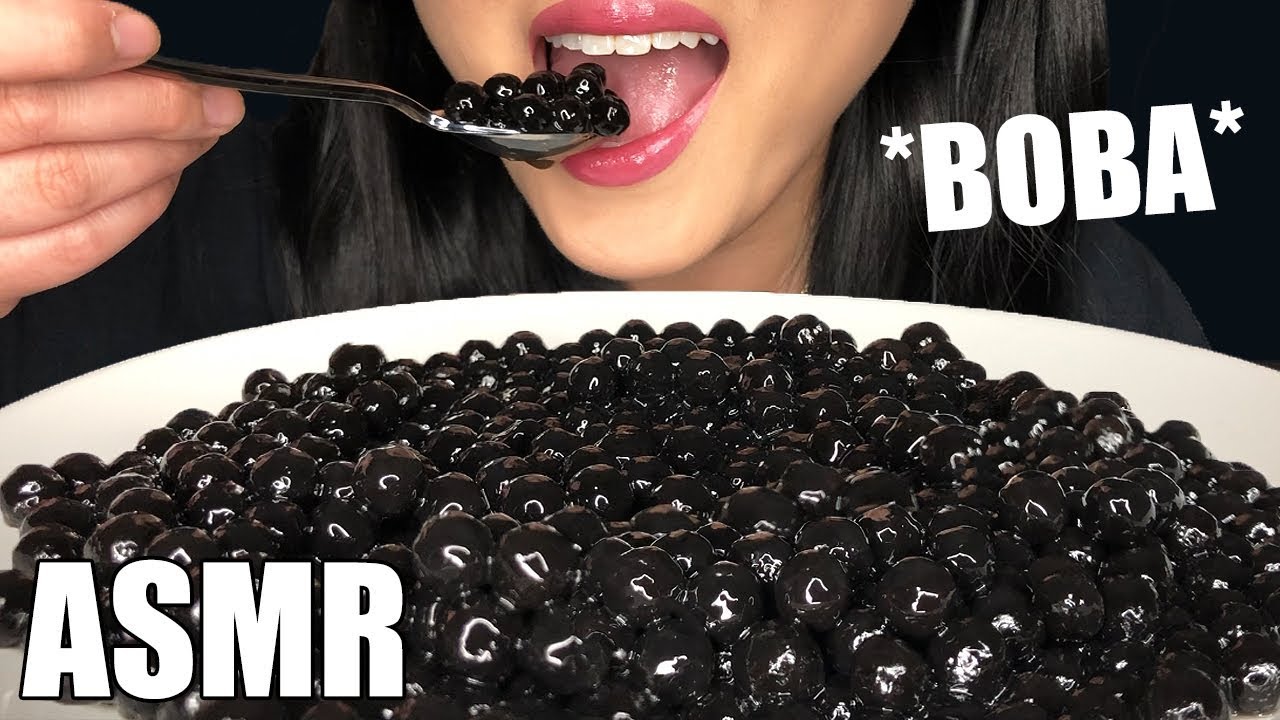 *BOBA* TAPIOCA PEARLS ASMR (Squishy Sticky Eating Sounds) *NO TALKING* | ASMR Phan