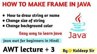 How to draw string/name in java by awt | change background color | Graphics in java in hindi 2020