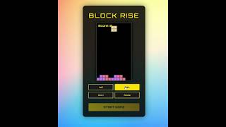 Block Rise – Responsive HTML/CSS/JS Tetris Game Template Demo Test Video