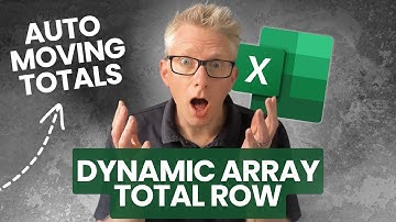 Dynamic array total rows that move automatically? Watch this!