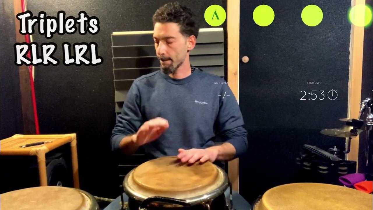 Congas technique tutorial Triplets exercise n.1 5min. workout (play
