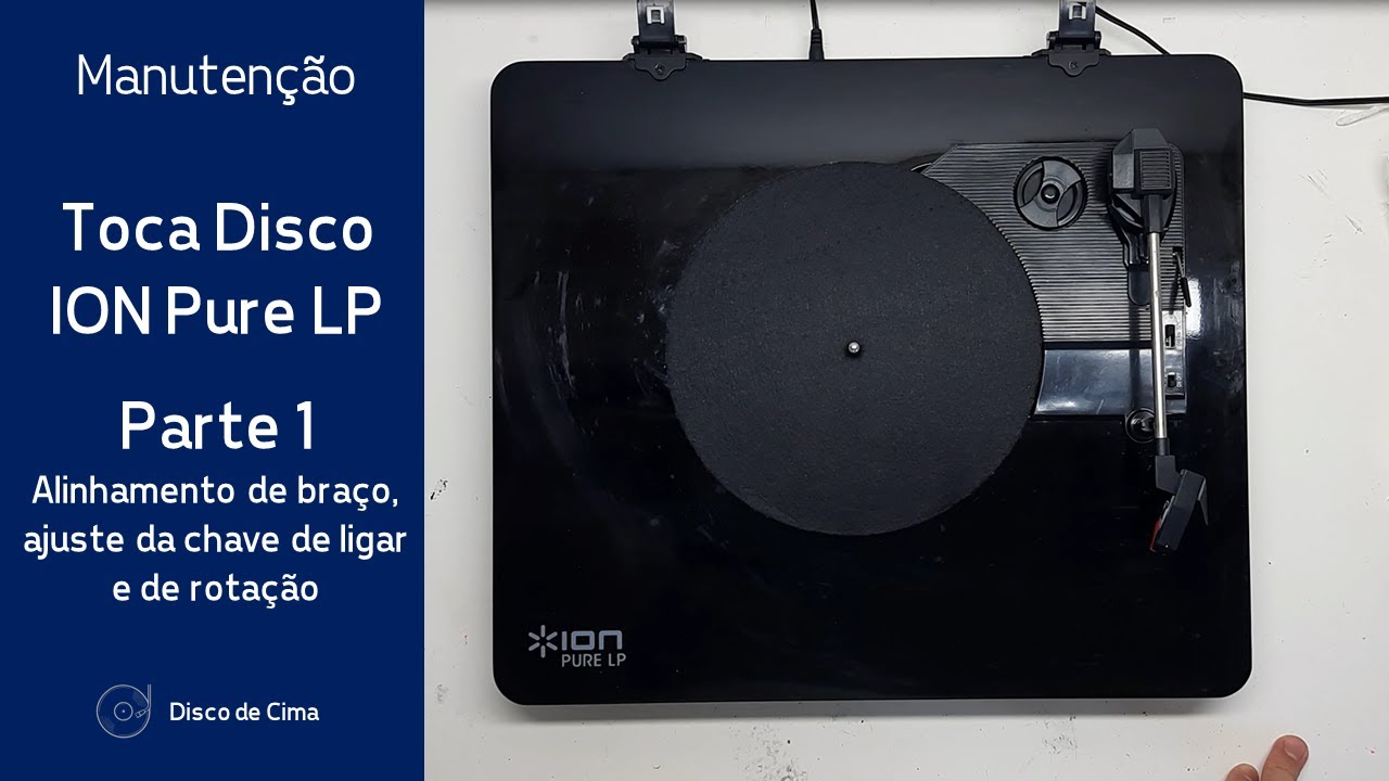 Manutenção  - Toca Disco ION Pure Lp - Braço, chave liga/desliga e ajuste de rotação