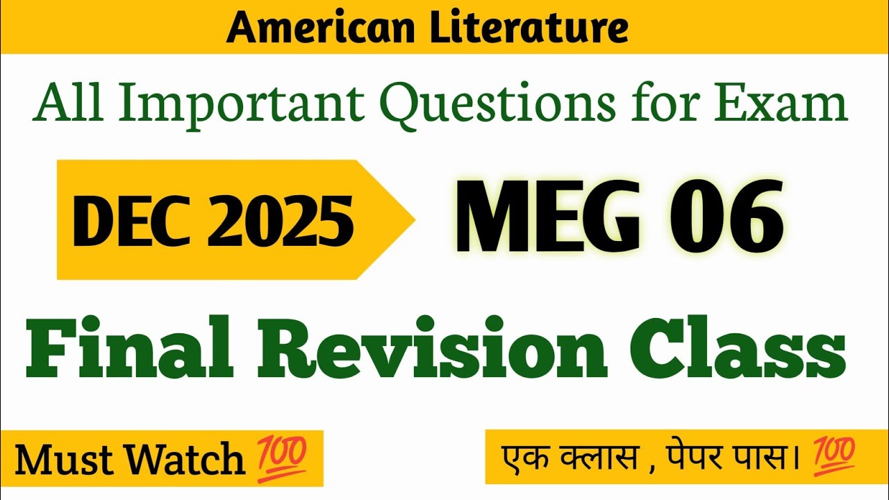 meg 06 important topics | meg 06 important questions with answers december 2025 | meg 06 ignou 