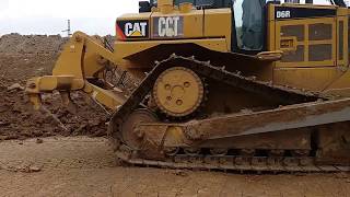 Супер планировка откосов бульдозером CAT D6R