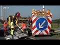 20.09.2024 - VN24 - Sattelzug streift Verkehrsleitanhänger - LKW Fahrer war eingeschlafen