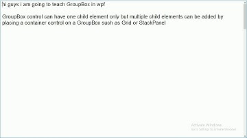 WPF GroupBox Control
