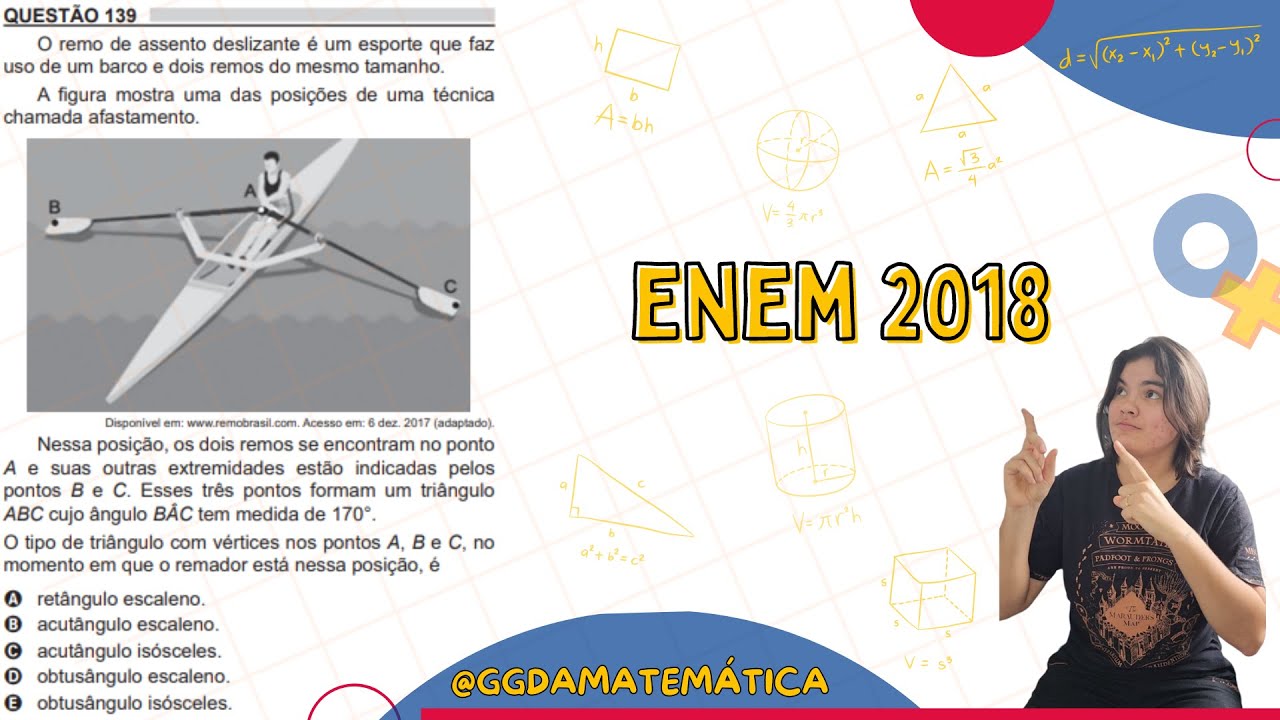 ENEM 2018 | O remo de assento deslizante é um esporte que faz ...