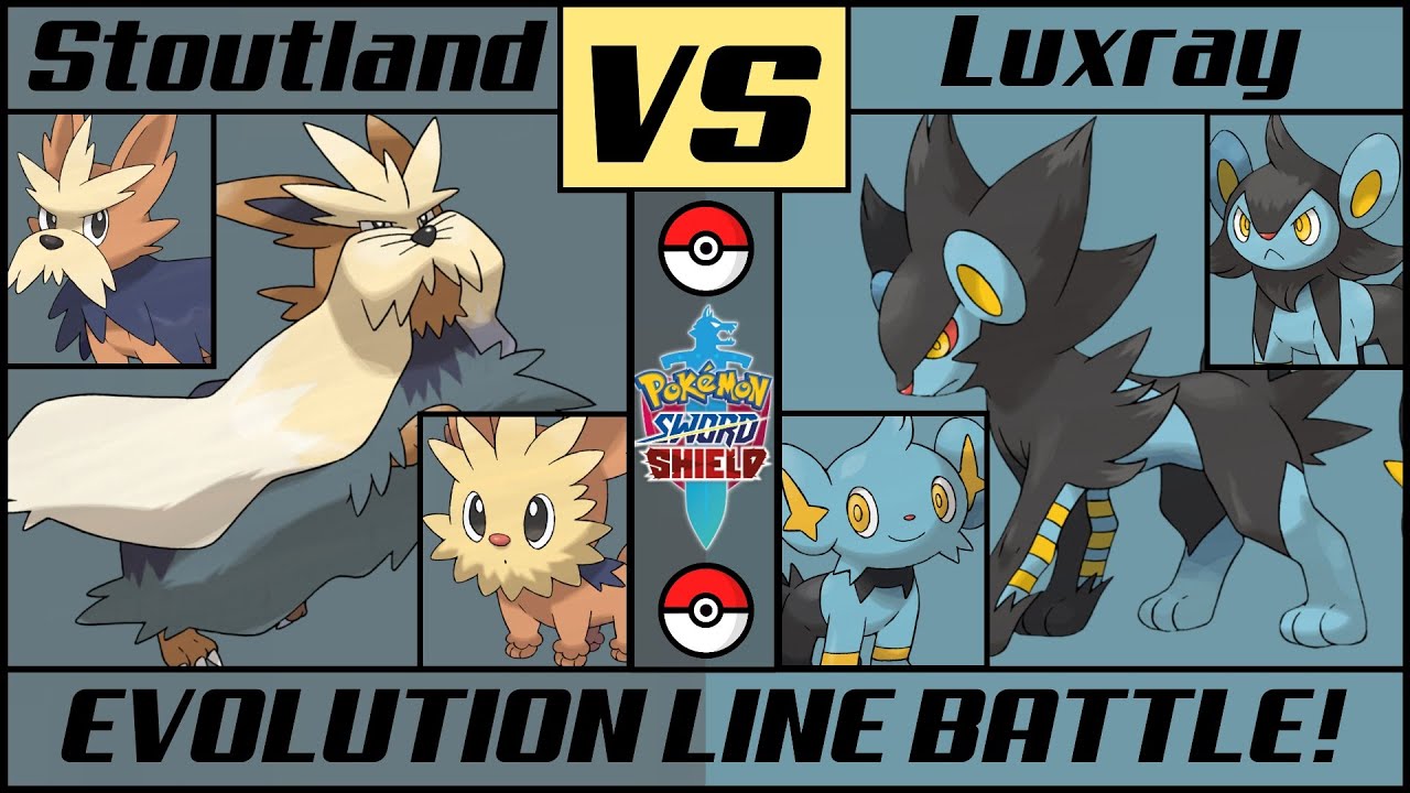 Stoutland Vs Luxray Cat Vs Dog Evo Battle Youtube