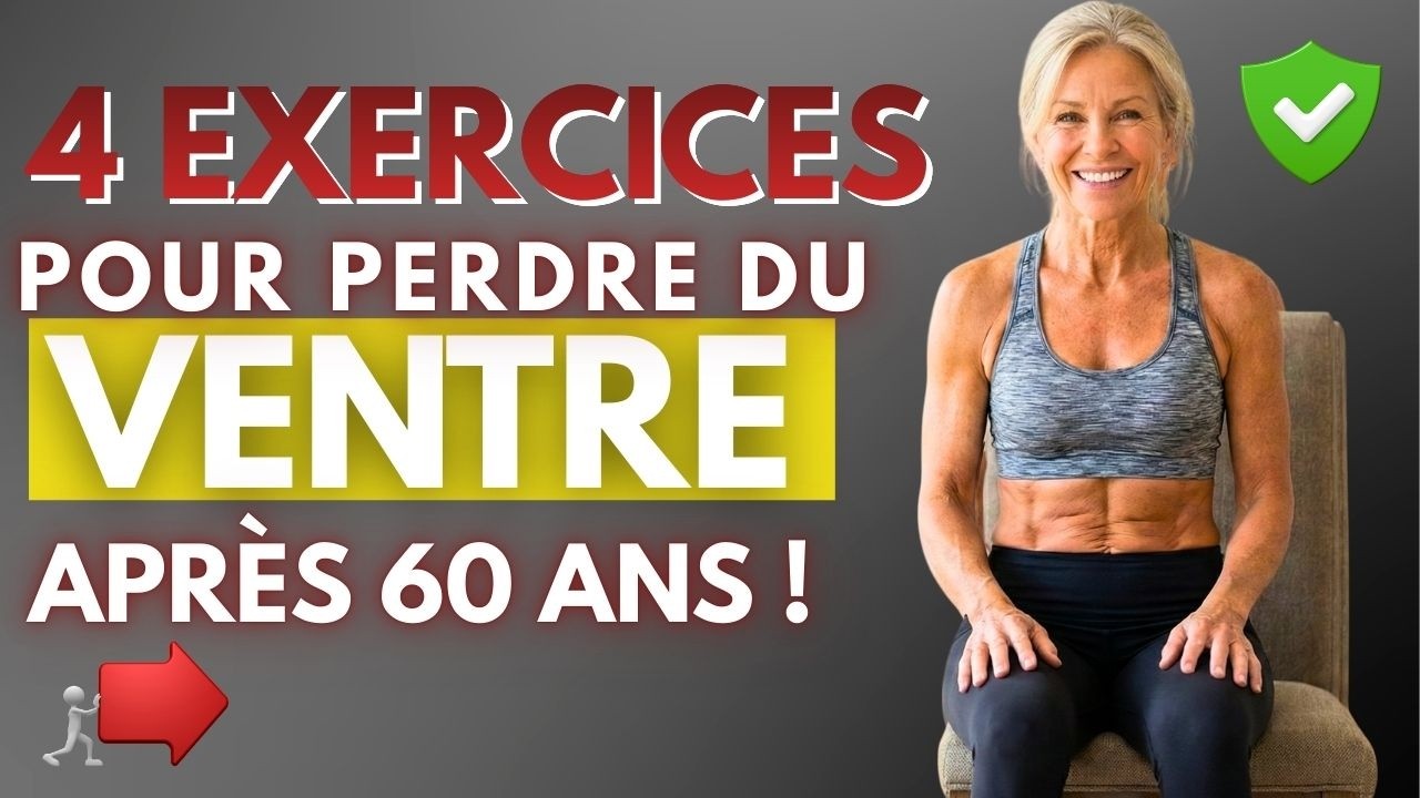 Perdre du ventre apres 60 ans : 15 min de gym sur chaise