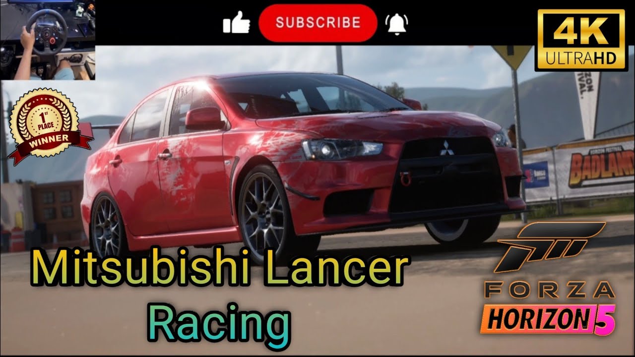 Mitsubishi Lancer Evolution X | Forza Horizon 5 Steering Wheel Gameplay (4K)