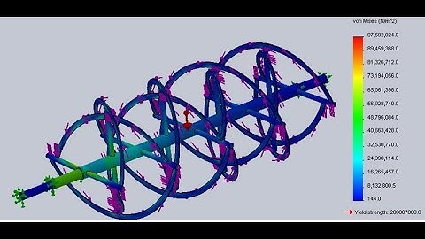 Solidworks simulation CAE - analysis CAE mixer machine