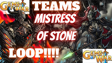 Mistress of Stone TEAMS | Gems of War World Event Teams & Guide | LOOP!!