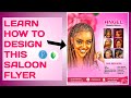 How to design Saloon Flyer with your smartphone on pixellab and snapseed #pixellab #snapseed 