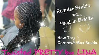 6. HALF CORNROWS/HALF BOX BRAIDS. Tutorial.