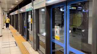 営団9000系9101編成（トップナンバー）が回送電車として溜池山王駅を通過するシーン（回A2038S）2022.9.10
