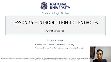 Statics of Rigid Bodies -  Introduction to Centroids