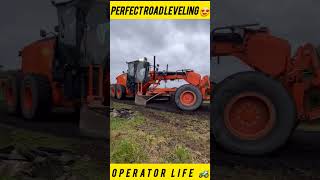 🚜 Powerful Motor Grader Machine in action!