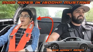 My MOM rides in my 1600hp Twin Turbo MUSTANG!!!