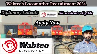 Webtech Locomotive Recruitment 2024 Diploma Students Best Opportunity.