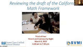 Math Success Night 3: New California Framework for Mathematics