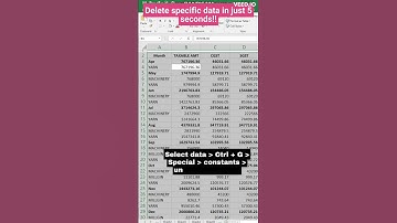 Delete specific data in Excel #shorts #shortvideo #exceltutorial #trending