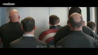Captain Amerika, berkelahi didalam lift