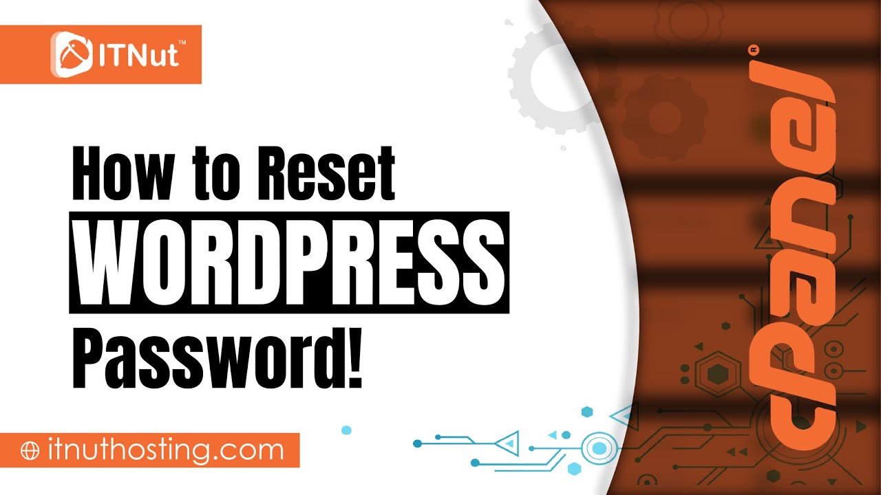 How to Reset WordPress Password - IT Nut Hosting - YouTube