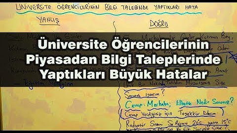 Üniversite Öğrencilerinin Piyasadan Bilgi Taleplerinde Yaptıkları Büyük Hatalar